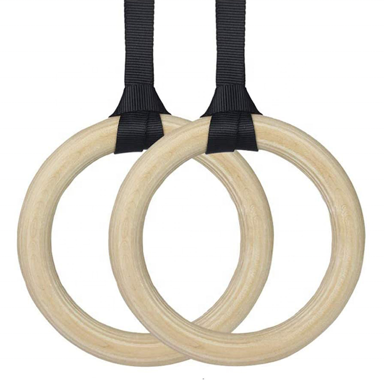 Gymnastic Ring Wood - Outdoor Fitness Equipment Gym Rings Gymnastic