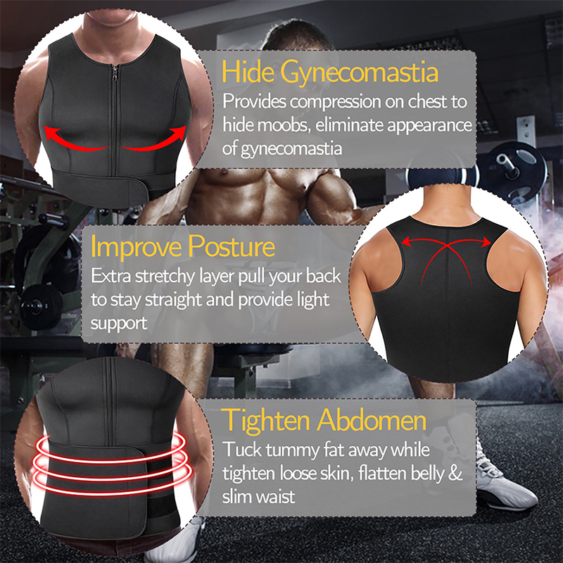 Men Neoprene Sauna Sweat Vest  - Crossfit Weight Vest avaliação e preço