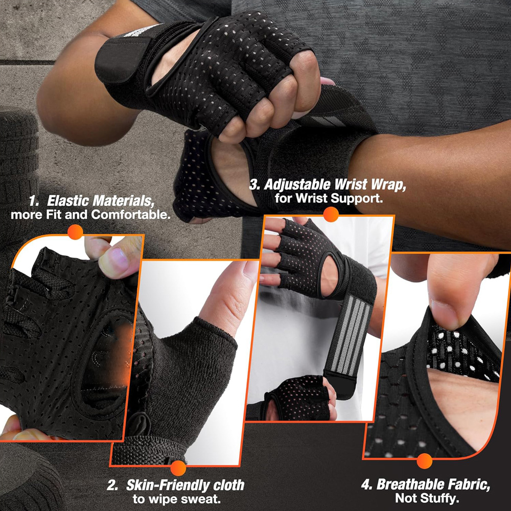 Fitness Gloves with Wrist Supp - Crossfit Fitness Gear avaliação e preço