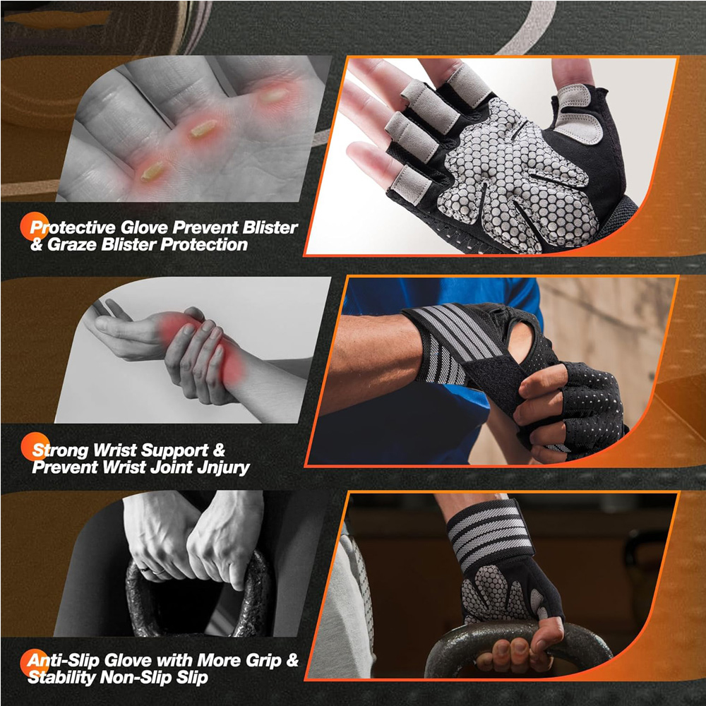 Fitness Gloves with Wrist Supp - Crossfit Fitness Gear avaliação e preço