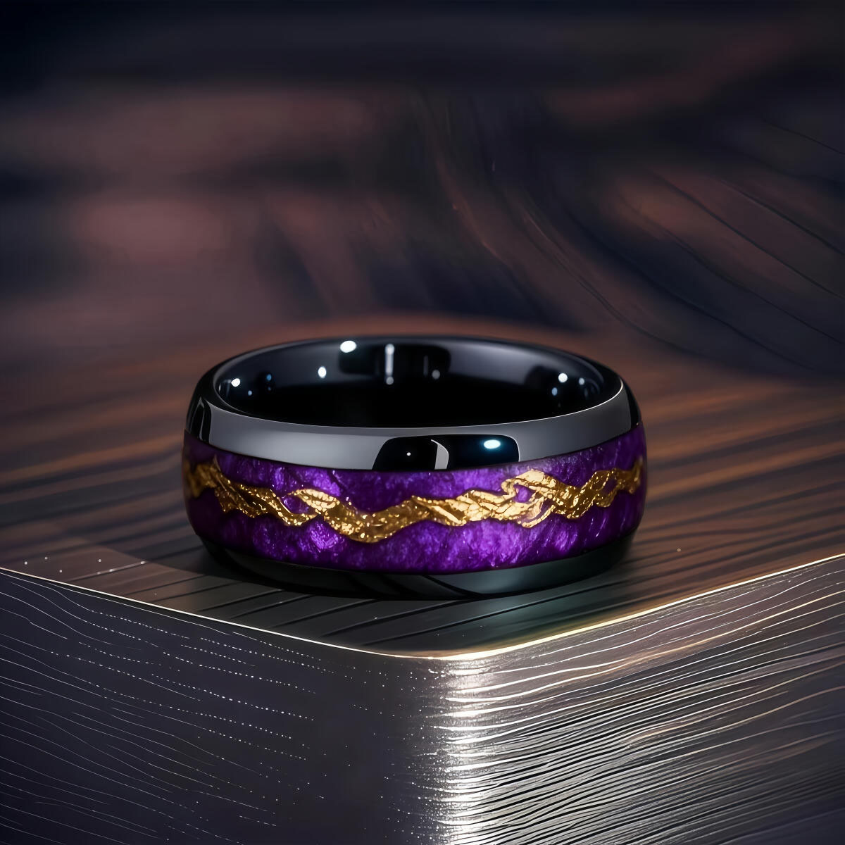 Fashion Black Men Stainless St - Gymnastic Ring Wood avaliação e preço