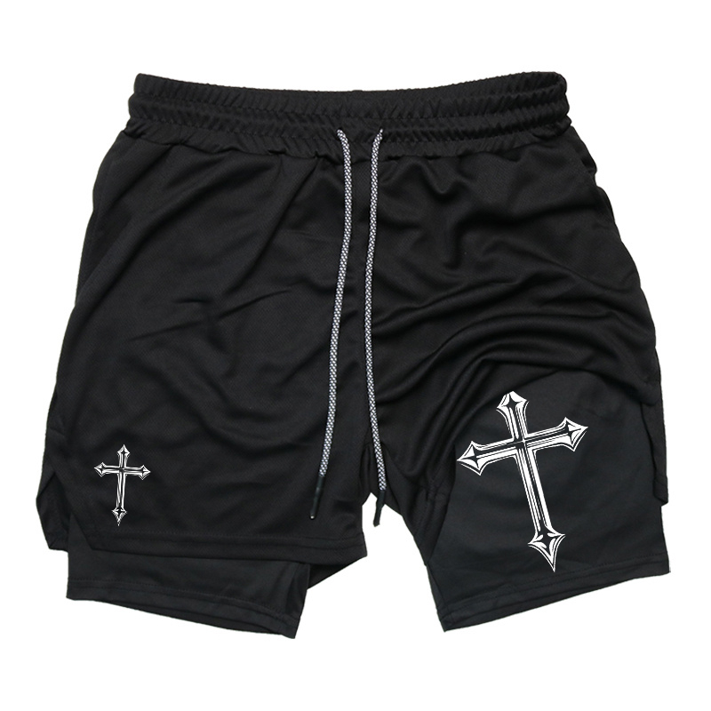 Cross Print 2-in-1 Workout Run - Crossfit Fitness Gear avaliação e preço