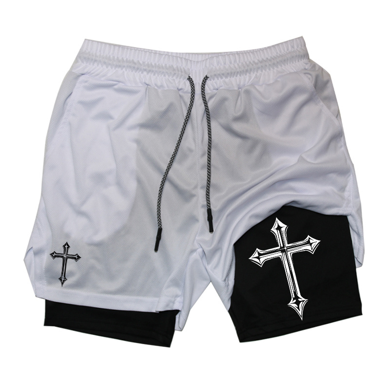 Cross Print 2-in-1 Workout Run - Crossfit Fitness Gear avaliação e preço