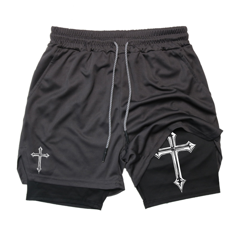 Cross Print 2-in-1 Workout Run - Crossfit Fitness Gear avaliação e preço