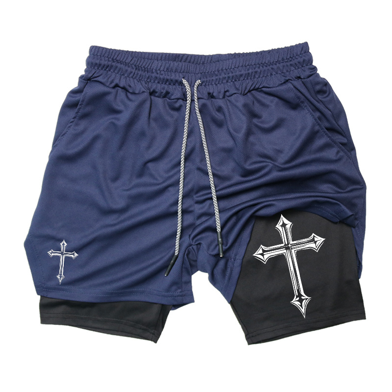 Cross Print 2-in-1 Workout Run - Crossfit Fitness Gear avaliação e preço