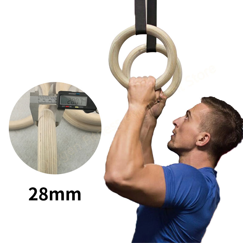 28mm Birch Gymnastics Rings Wi - Gymnastic Ring Wood avaliação e preço