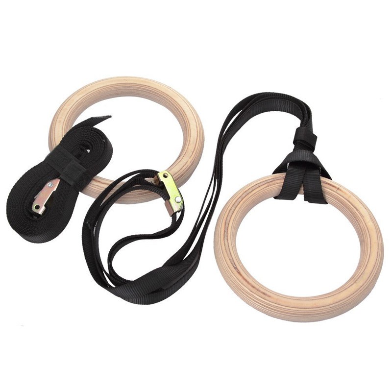 Fitness Gymnastic Rings with A - Gymnastic Ring Wood avaliação e preço