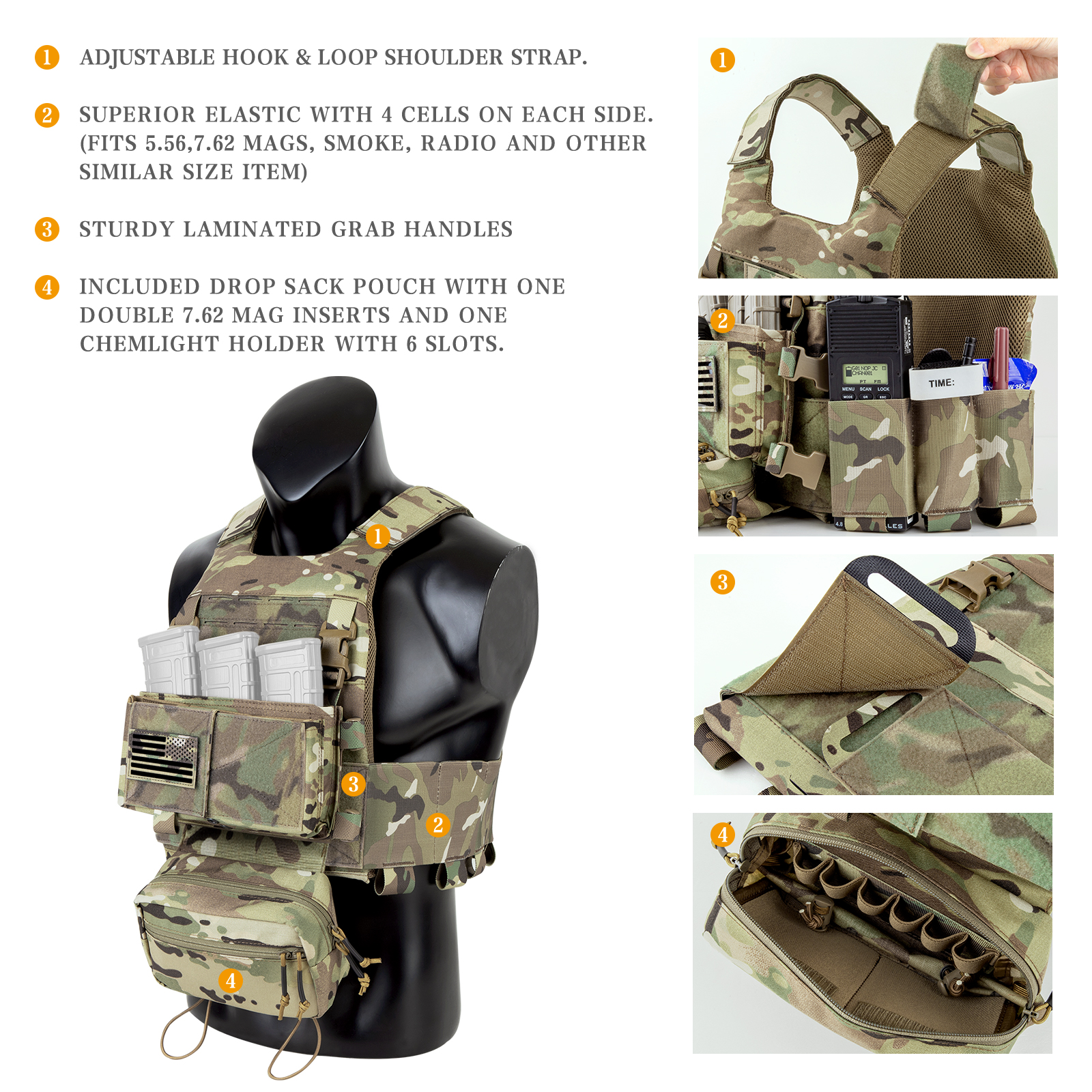 KRYDEX Tactical Vest Combat Ou - Crossfit Weight Vest avaliação e preço