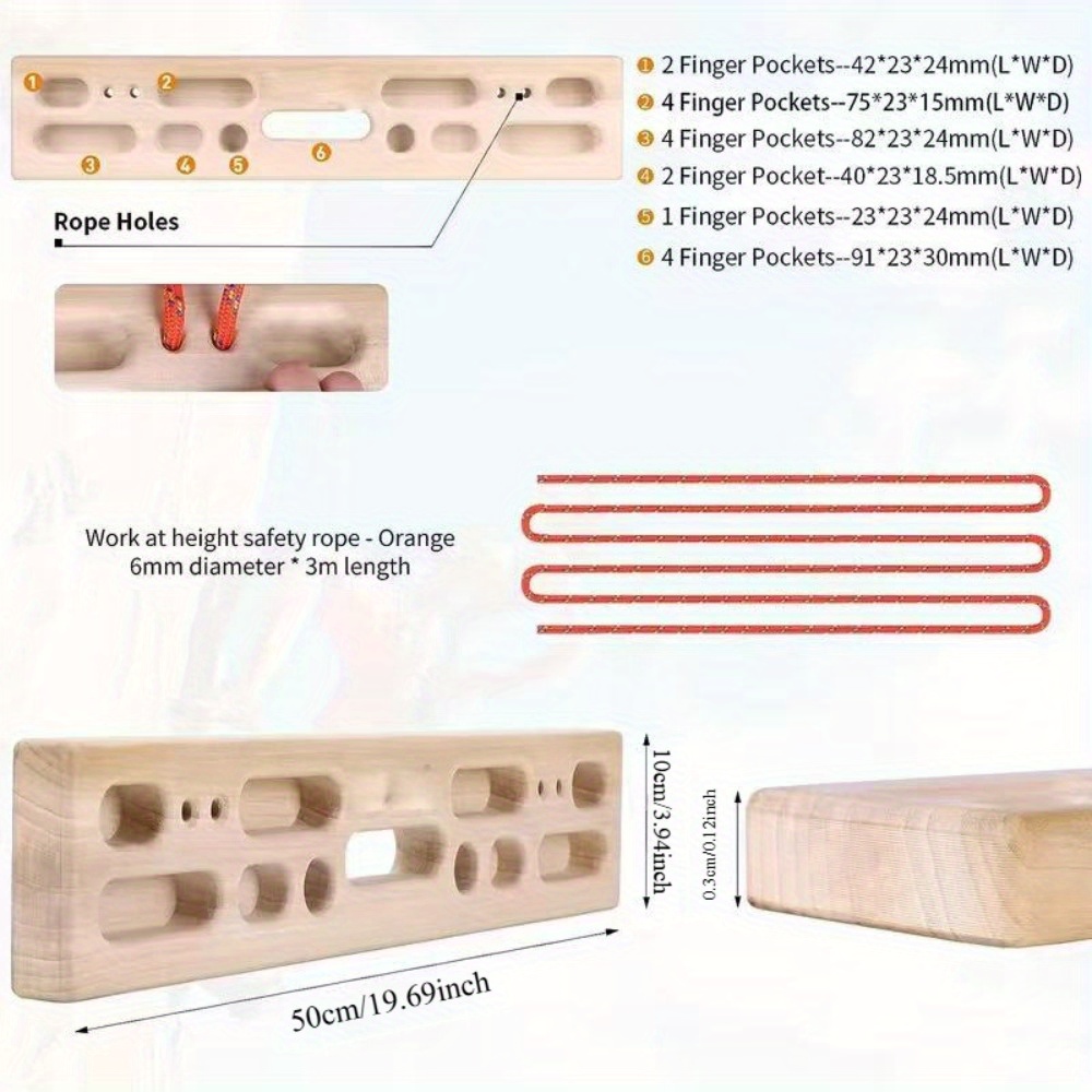 New Wooden Climbing Wall Set—H - Gymnastic Ring Wood avaliação e preço