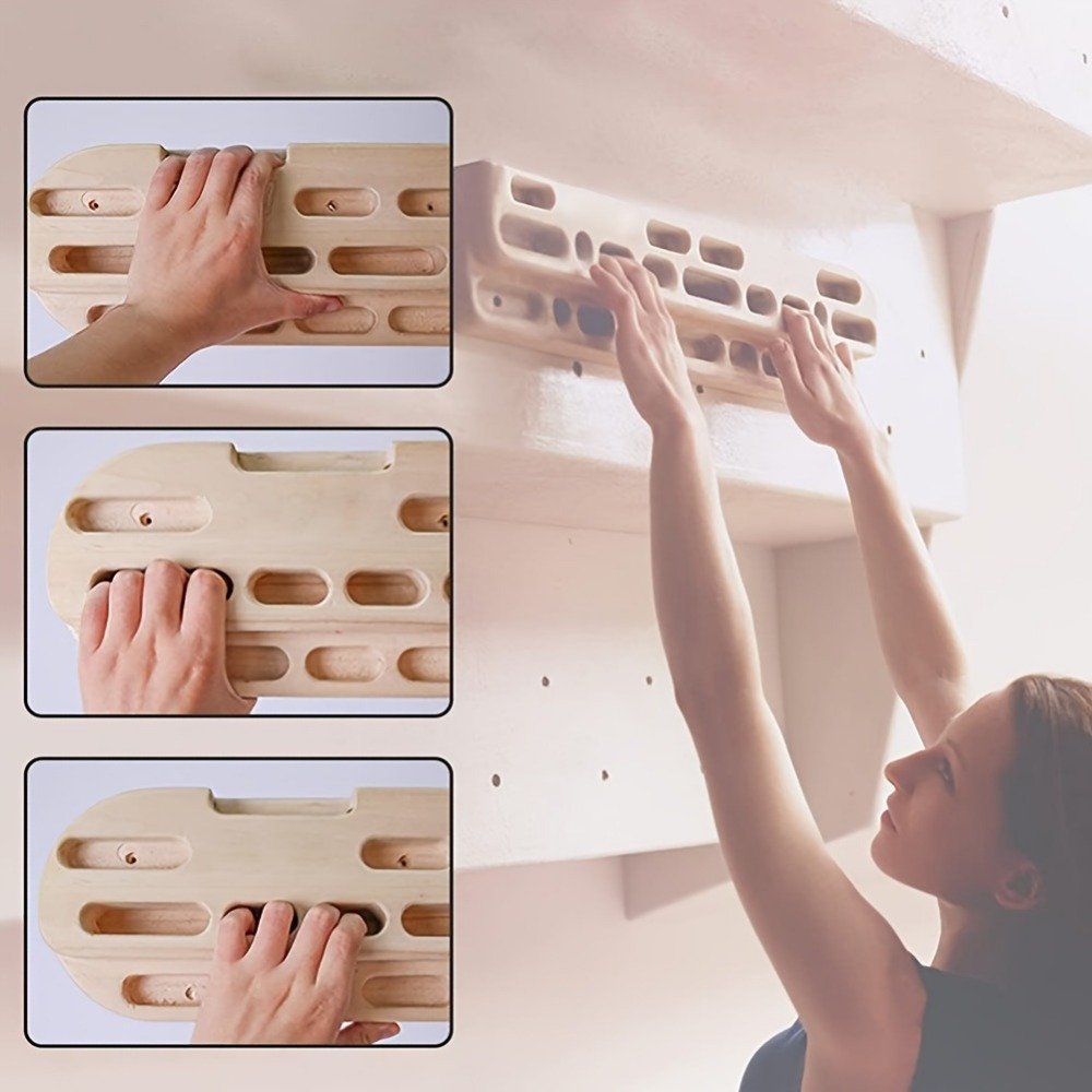 New Wooden Climbing Wall Set—H - Gymnastic Ring Wood avaliação e preço