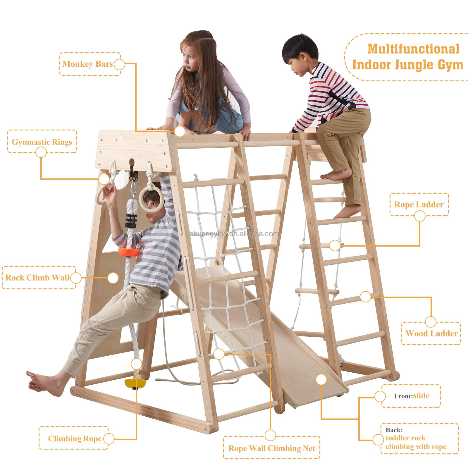 Indoor Playground Jungle Gym T - Gymnastic Ring Wood avaliação e preço