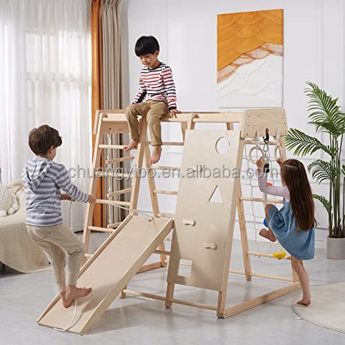 Indoor Playground Jungle Gym T - Gymnastic Ring Wood avaliação e preço