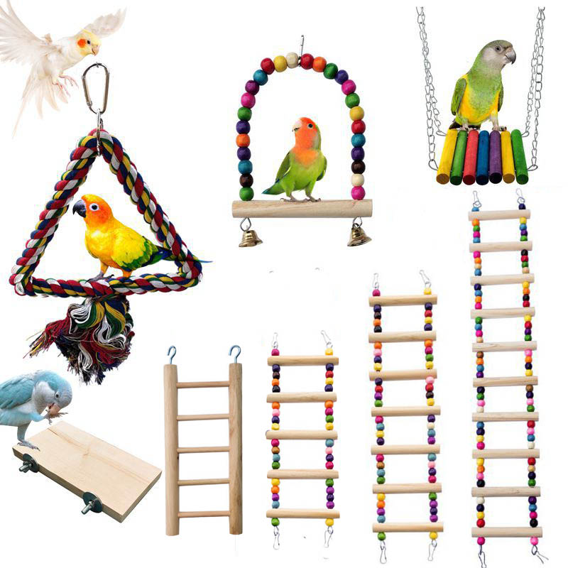 Wooden Bird Toys Small Parrot  - Gymnastic Ring Wood avaliação e preço