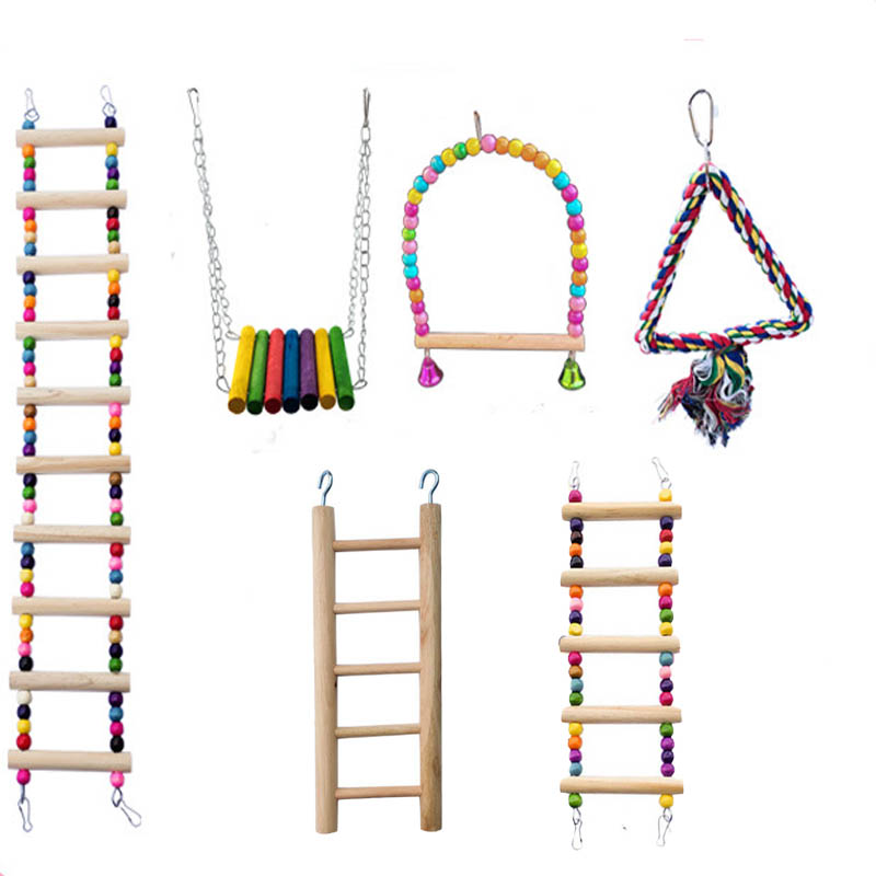 Wooden Bird Toys Small Parrot  - Gymnastic Ring Wood avaliação e preço