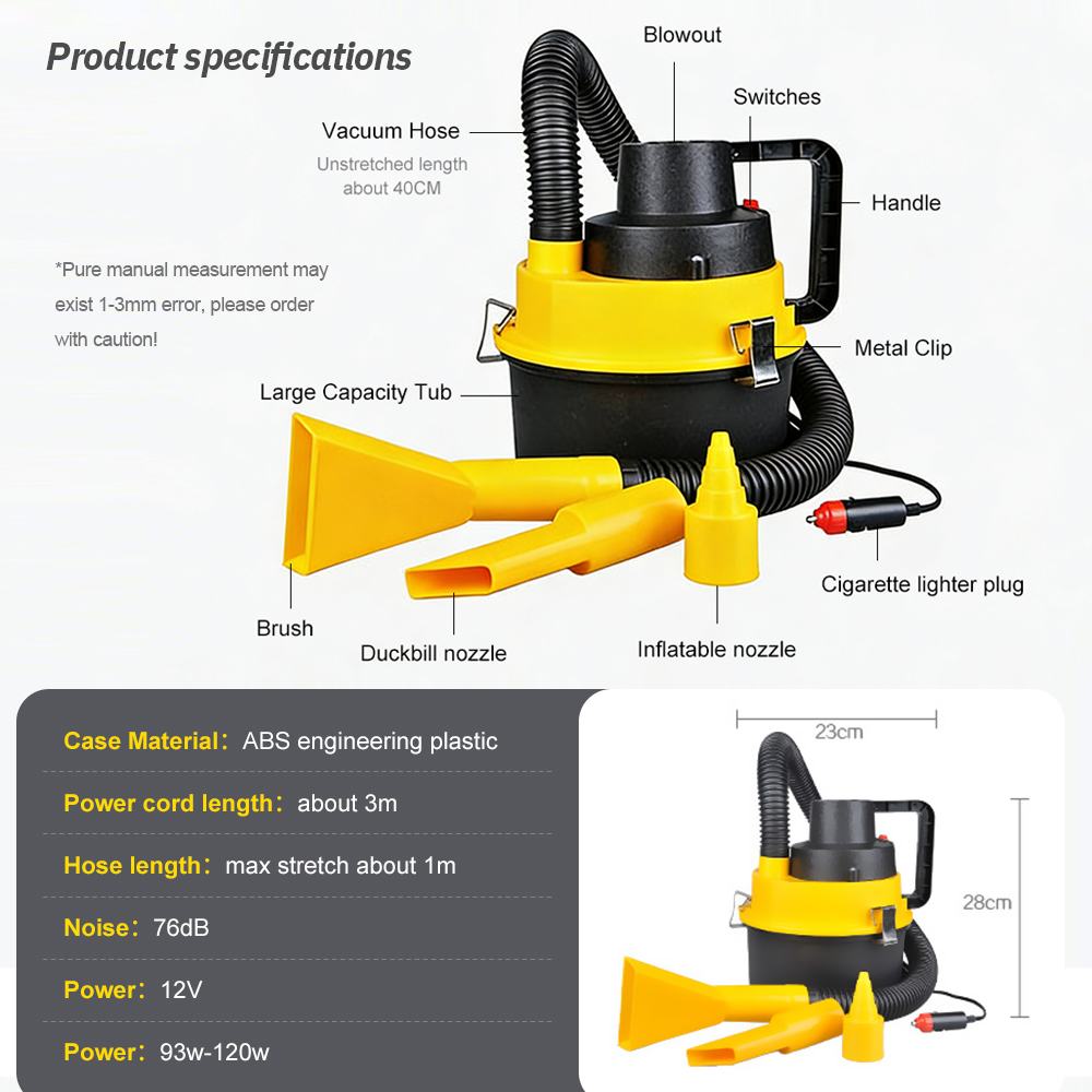 Portable 12V Car Vacuum Cleane - Crossfit Machine avaliação e preço