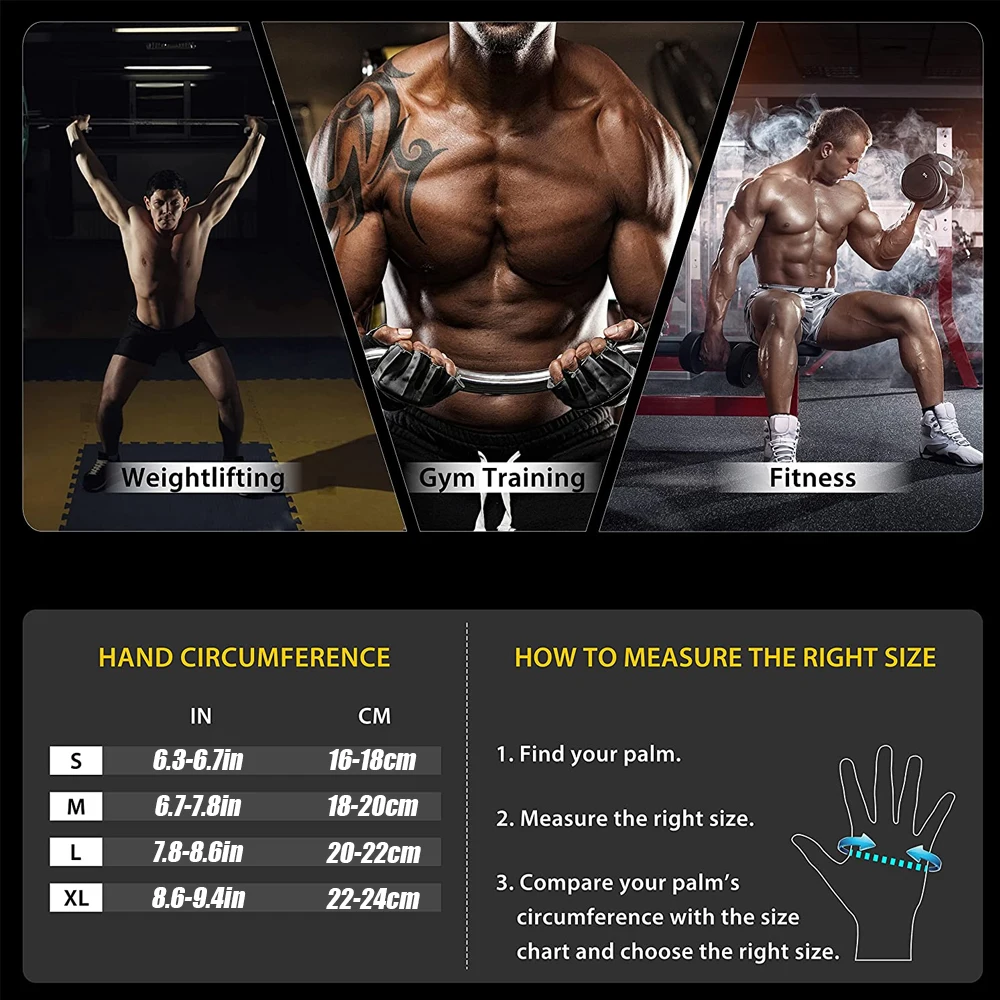 1Pair Half Finger Gym Fitness  - Crossfit Equipment avaliação e preço