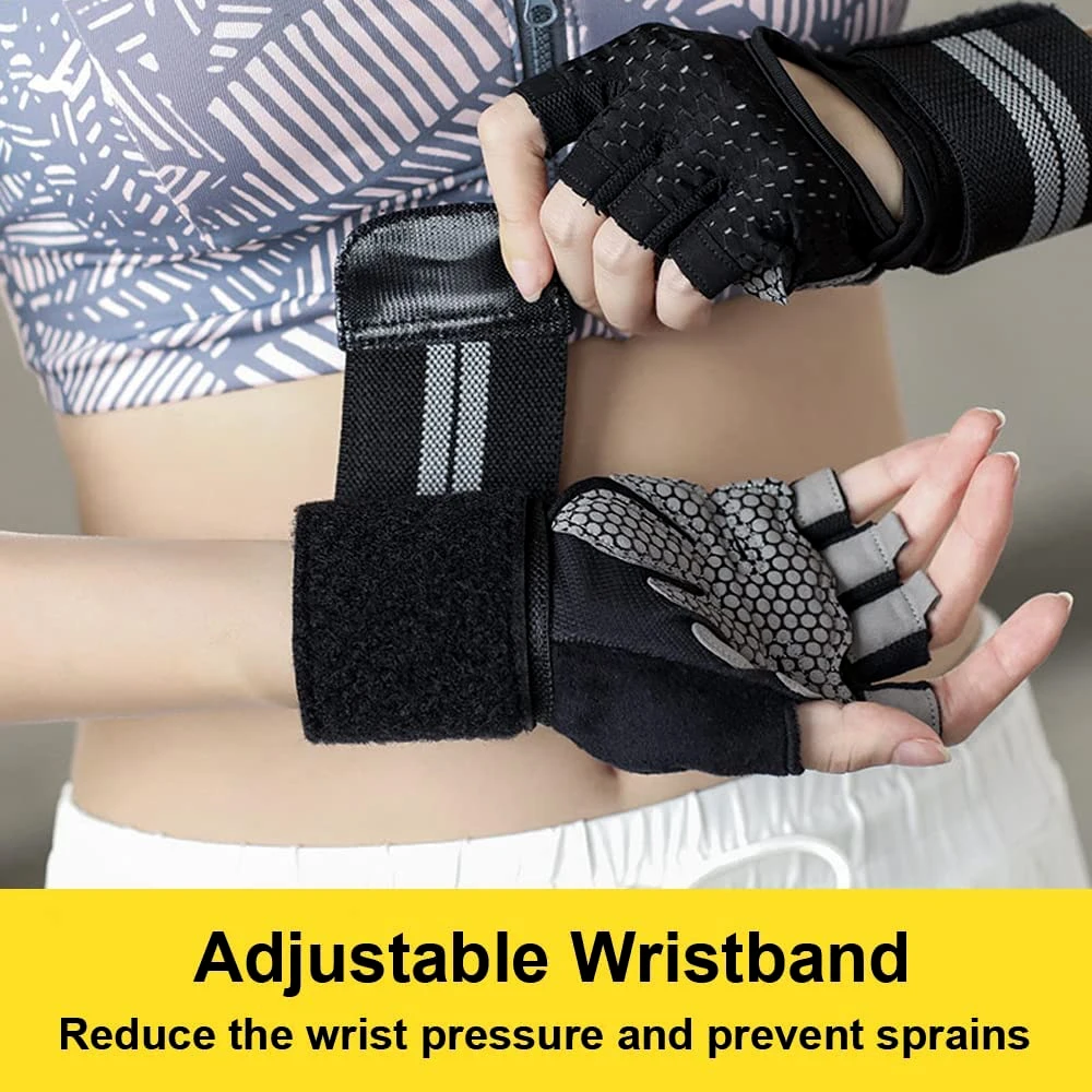 1Pair Half Finger Gym Fitness  - Crossfit Equipment avaliação e preço