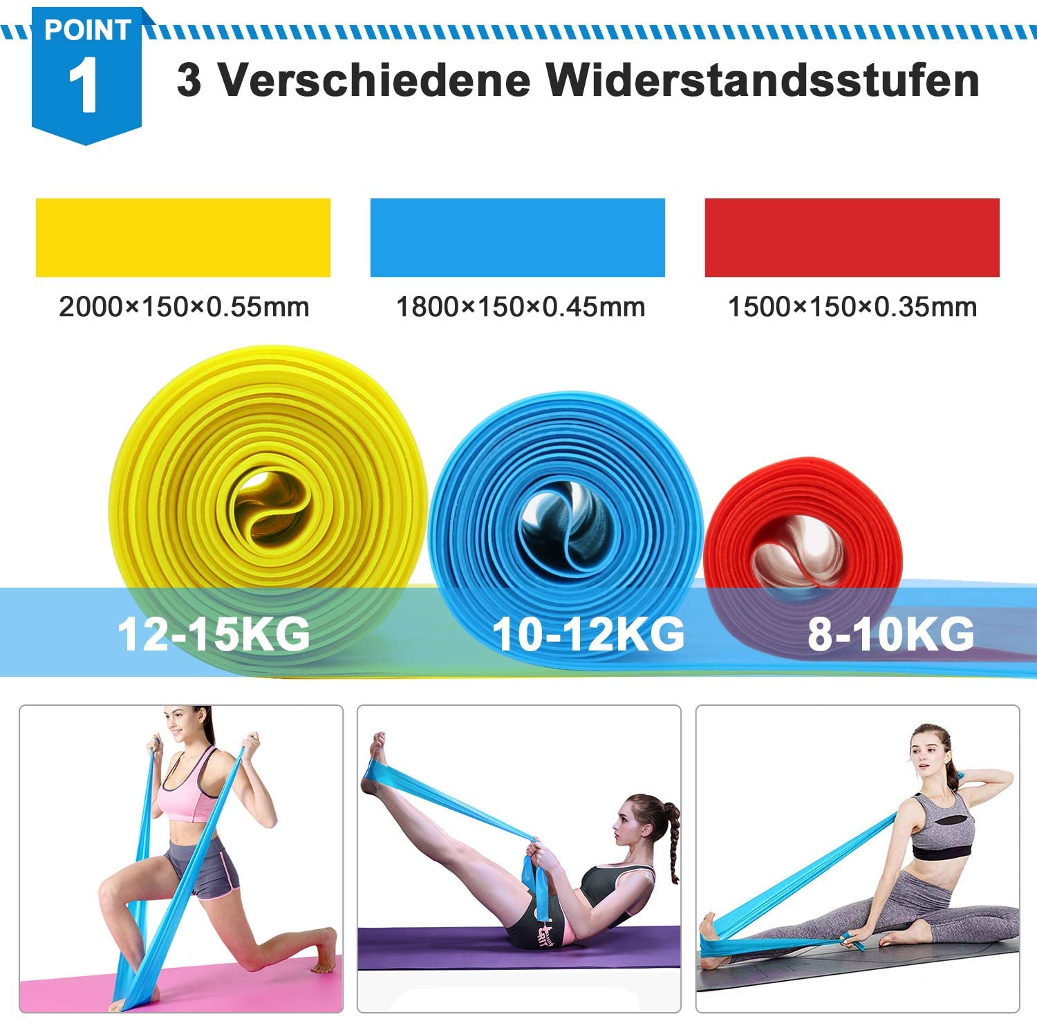 Elastic Fitness Bands 3Pcs Res - Crossfit Training Gear avaliação e preço