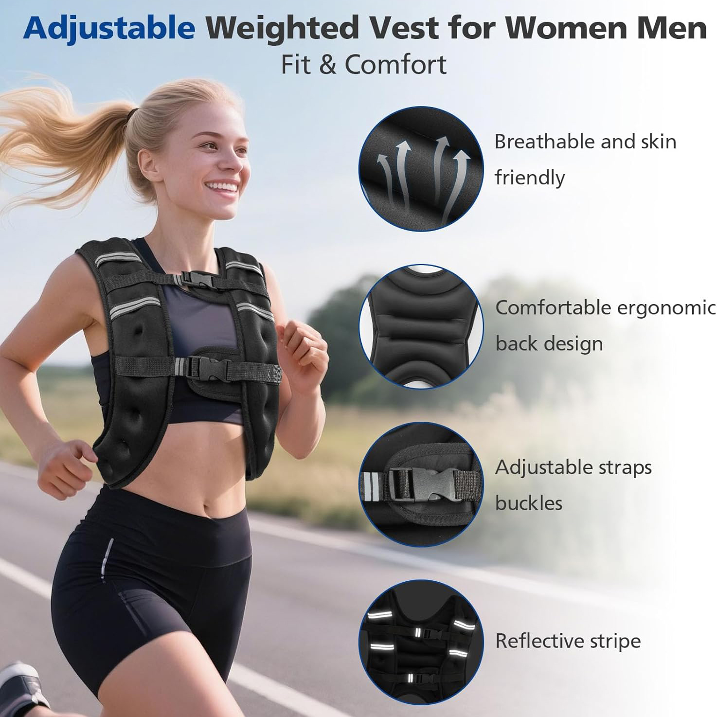 Weighted Vest with Reflective  - Crossfit Weight Vest avaliação e preço