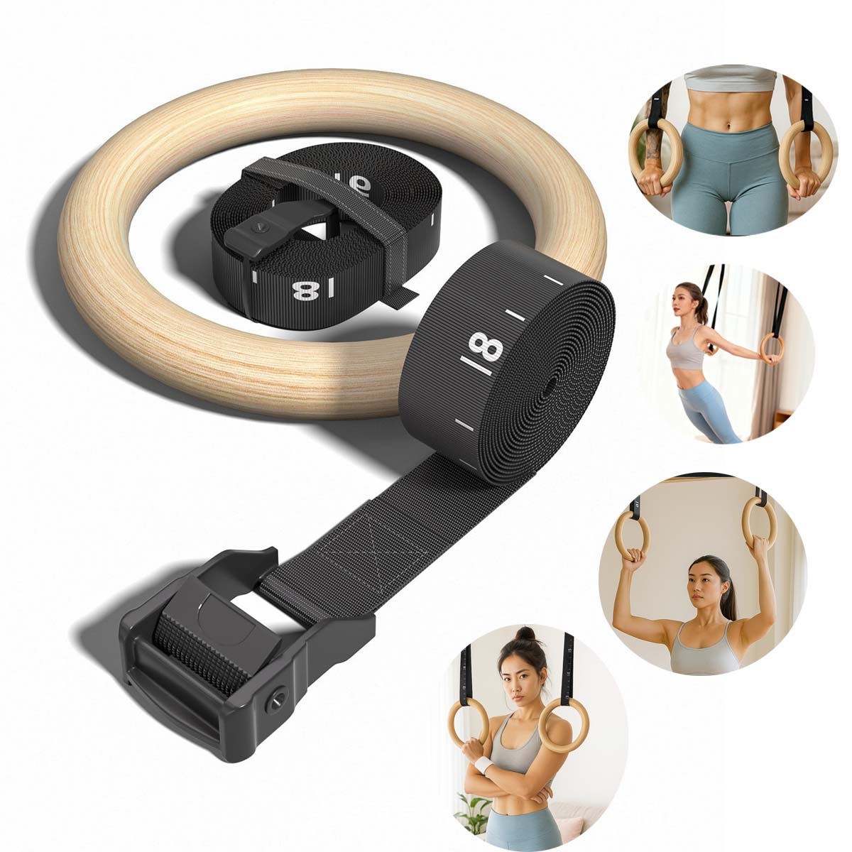Adjustable Wood Gymnastics Rin - Gymnastic Ring Wood avaliação e preço